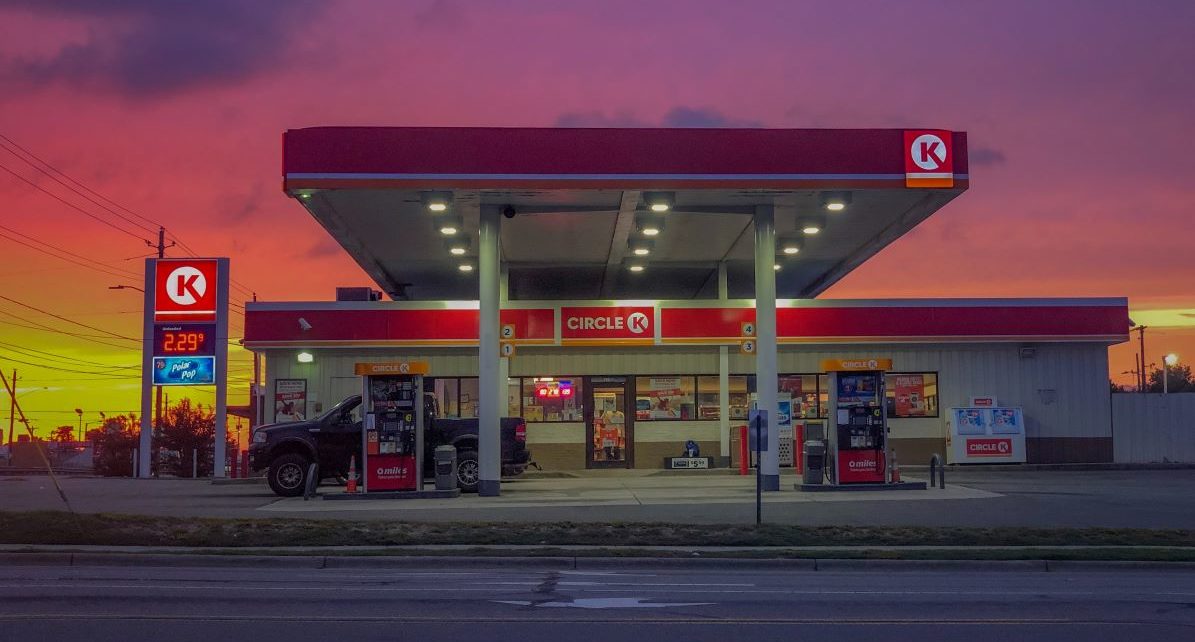 Gas Station at Twilight
