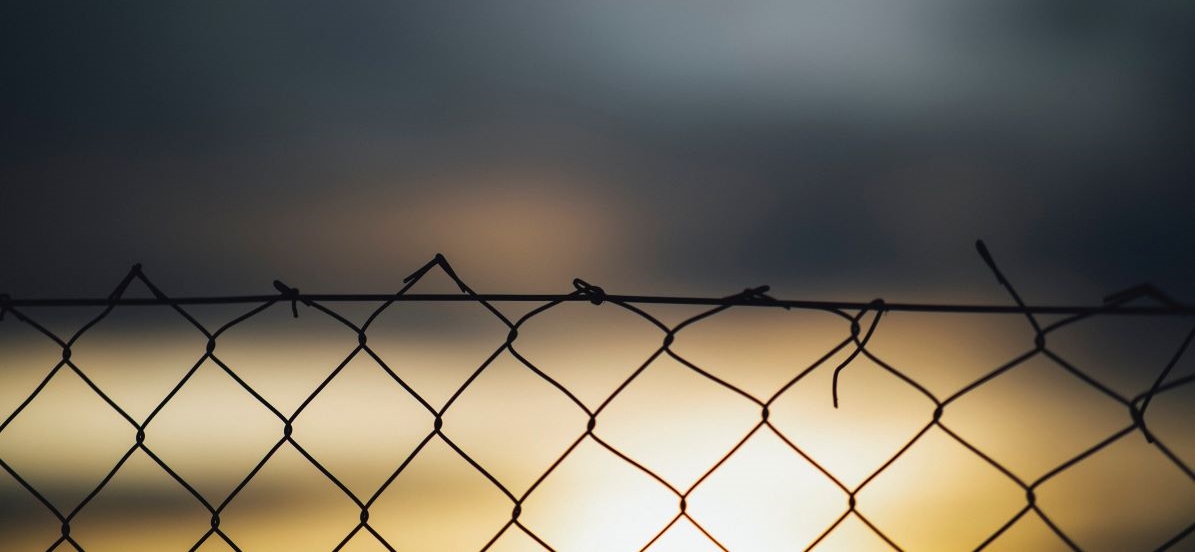 Chain link fence indicating boundary