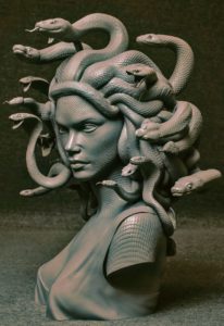 Medusa's hair of snakes